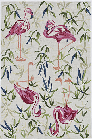 KAS Sonesta 2007 Ivory/Pink Flamingo Area Rug