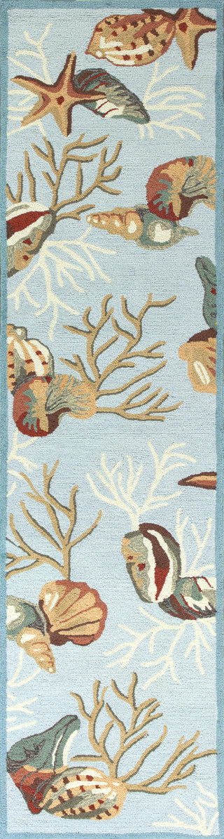 KAS Sonesta 2021 Blue Coral Reef Area Rug Runner Image