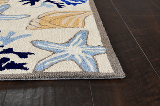 KAS Sonesta 2036 Ivory Seashore Area Rug Corner Image Feature