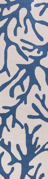 KAS Sonesta 2037 Ivory/Blue Coral Area Rug Corner Image