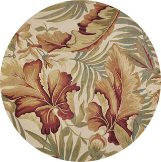 KAS Sparta 3130 Ivory Paradise Area Rug Round Image