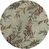 KAS Sparta 3144 Sage Tropical Branches Area Rug Round Image