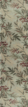 KAS Sparta 3144 Sage Tropical Branches Area Rug Runner Image