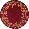 KAS Sparta 3145 Red Bamboo Double Border Area Rug Round Image