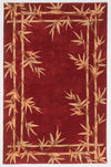 KAS Sparta 3145 Red Bamboo Double Border Area Rug Main Image