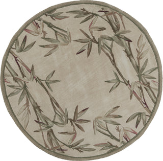 KAS Sparta 3146 Ivory Bamboo Border Area Rug Round Image