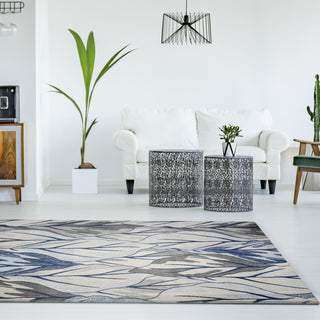 KAS Stella 6251 Grey/Navy Visions Area Rug Lifestyle Image