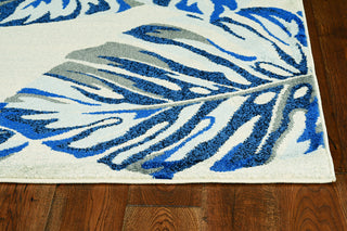 KAS Stella 6254 Grey/Blue Nassau Area Rug Corner Image