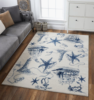 KAS Stella 6269 Ivory/Navy Coast Area Rug Lifestyle Image Feature