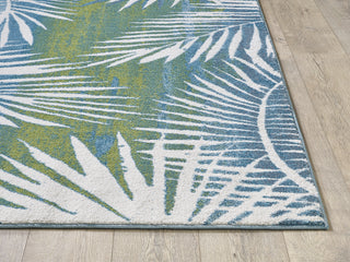 KAS Stella 6273 Ivory/Green Tropical Area Rug Round Image