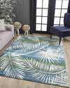 KAS Stella 6273 Ivory/Green Tropical Area Rug Lifestyle Image Feature