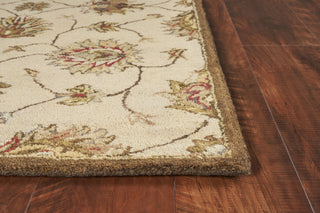 KAS Syriana 6005 Ivory Allover Kashan Area Rug Corner Image Feature