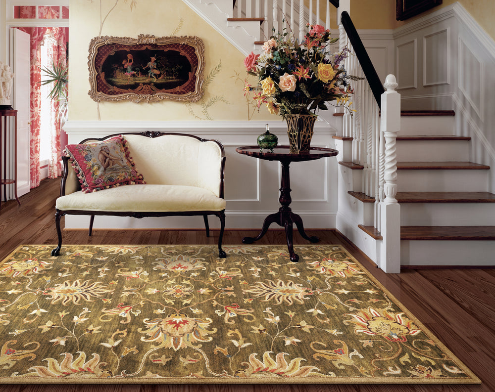 KAS Syriana 6010 Emerald Green Agra Area Rug Main Image Feature