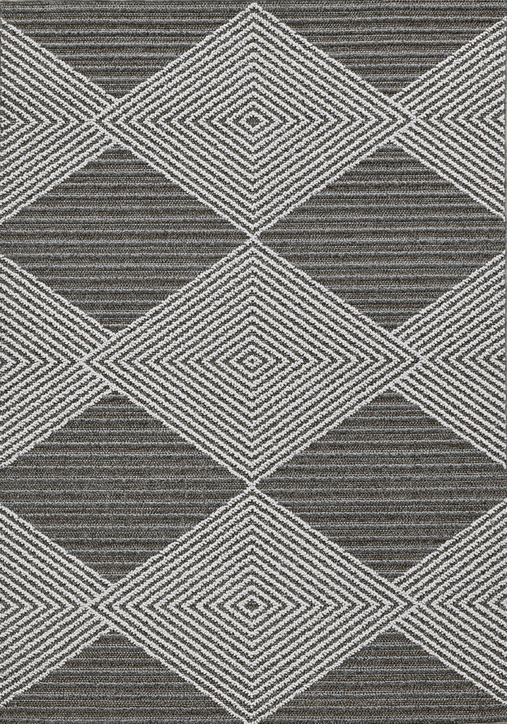 KAS Terrace 6752 Grey/Ivory Diamonds Area Rug main image