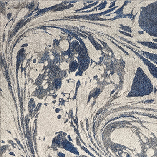 KAS Watercolors 6231 Grey Marble Area Rug Corner Image