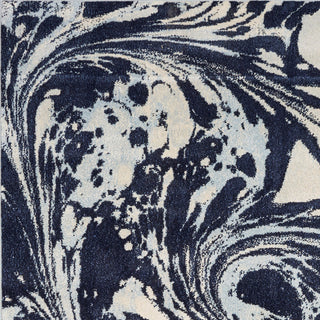 KAS Watercolors 6232 Blue Marble Area Rug Corner Image
