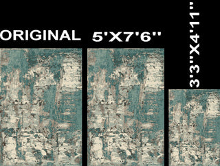 KAS Watercolors 6233 Ivory/Teal Area Rug Main Image