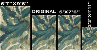 KAS Watercolors 6234 Teal Abstract Area Rug Main Image