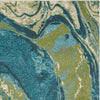 KAS Watercolors 6238 Teal Palette Area Rug Corner Image