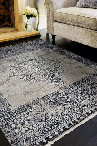 KAS Westerly 7650 Sand/Charcoal Ria Area Rug