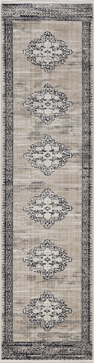 KAS Westerly 7650 Sand/Charcoal Ria Area Rug Lifestyle Image Feature