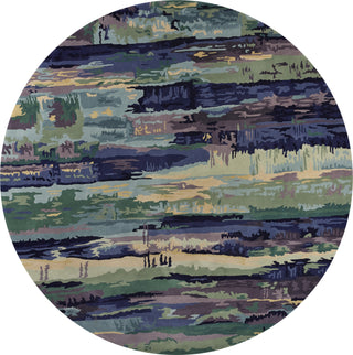 KAS Whisper 3001 Ink Blue Horizons Area Rug Round Image