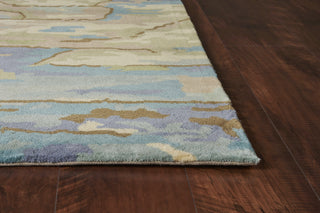 KAS Whisper 3002 Beige/Blue Landscapes Area Rug Runner Image Feature