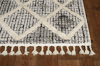 KAS Willow 1101 Charcoal Diamonds Area Rug Corner 