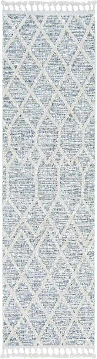 KAS Willow 1102 Ivory Grey Honeycomb Area Rug Runner 