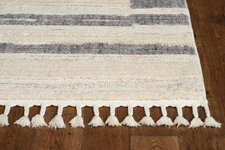 KAS Willow 1106 Ivory Grey Landscape Area Rug Corner 