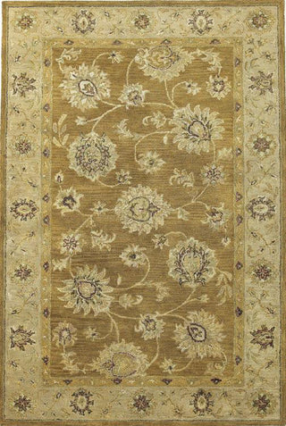 KAS Kasmir 4807 Coffee/Beige Allover Kashan Hand Tufted Area Rug