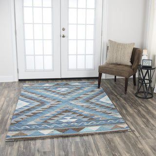 Rizzy Arden Loft-Kavali KA106B Blue Area Rug Corner Image