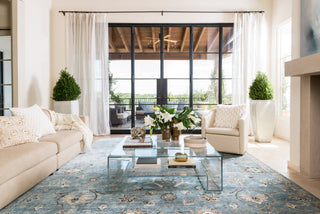 Loloi Kensington KG-01 Blue/Fog Area Rug by Henrietta Spencer-Churchill Runner Image Feature