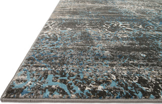 Loloi Kingston KT-02 Charcoal / Blue Area Rug Corner Image