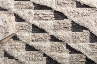 Loloi Khalid KF-02 Natural/Black Area Rug Close Up