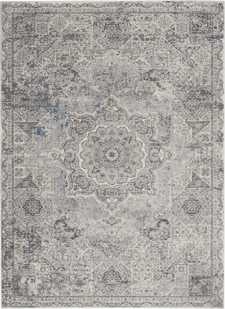 Nourison Grand Expressions KI52 Dark Grey Ivory Area Rug