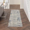 Nourison Grand Expressions KI55 Ivory Blue Area Rug by Kathy Ireland Room Scene Feature
