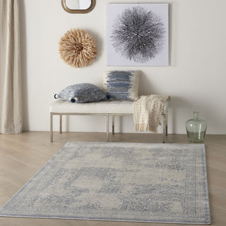 Nourison Grand Expressions KI56 Blue/Ivory Area Rug