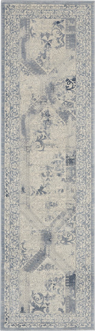 Nourison Grand Expressions KI56 Blue/Ivory Area Rug