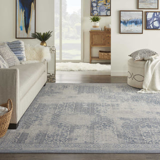 Nourison Grand Expressions KI56 Blue/Ivory Area Rug