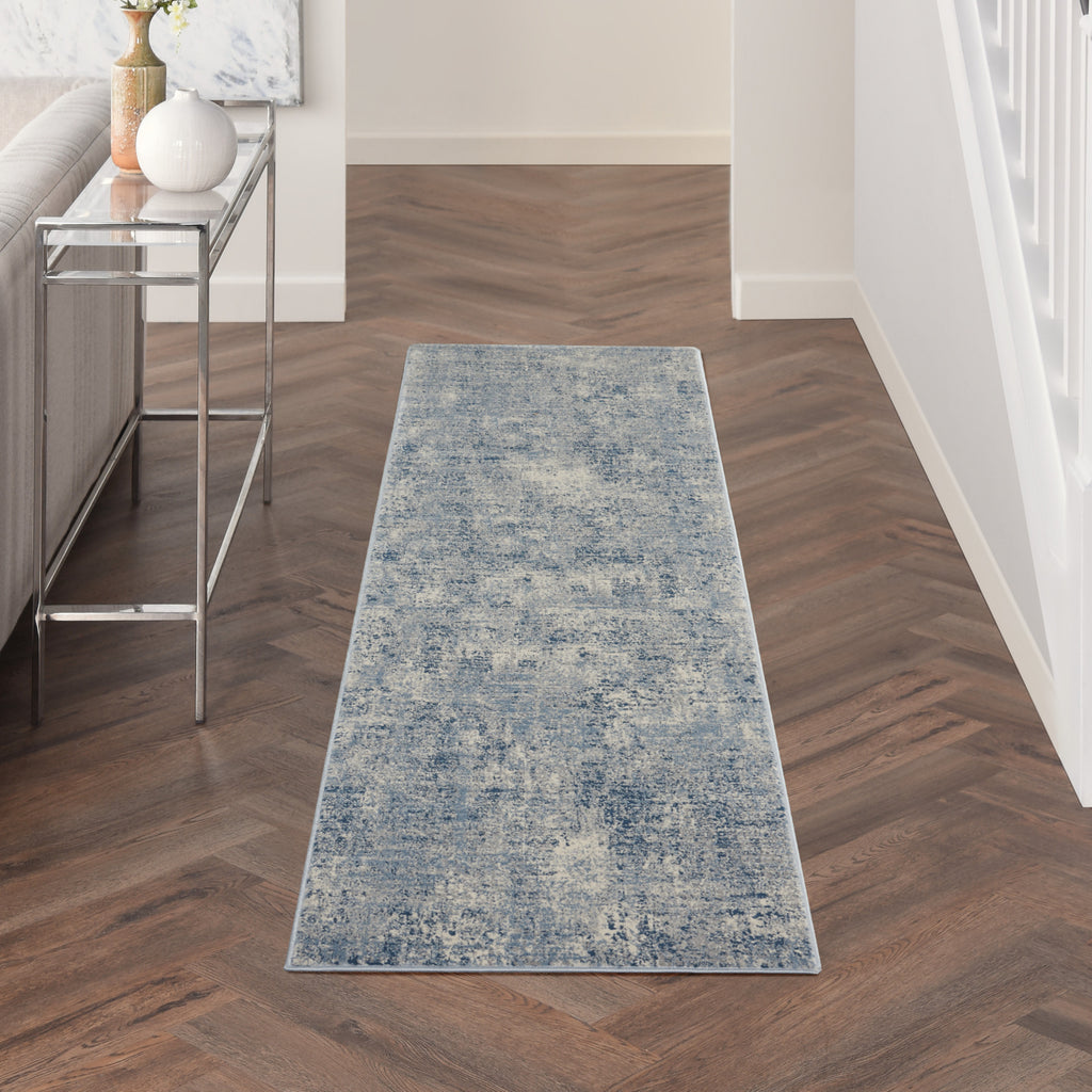 Nourison Grand Expressions KI57 Blue/Ivory Area Rug by Kathy Ireland Room Scene Feature