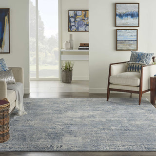 Nourison Grand Expressions KI57 Blue/Ivory Area Rug