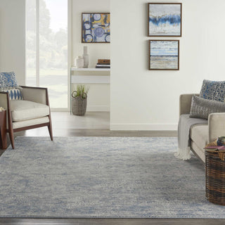 Nourison Grand Expressions KI58 Ivory Blue Area Rug