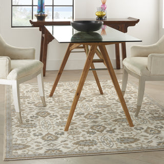 Nourison Grand Villa KI81 Beige Area Rug by Kathy Ireland Room Scene Feature