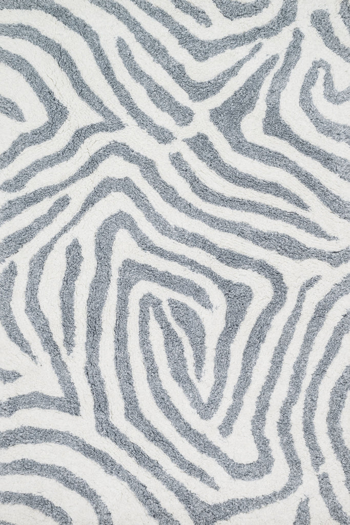 Loloi Kiara Shag KR-02 Ivory / Grey Area Rug main image