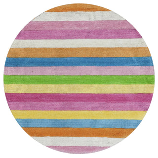 KAS Kidding Around 0435 Cool Stripes Hand Tufted Area Rug 