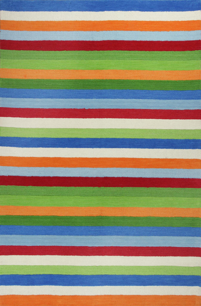 KAS Kidding Around 0435 Cool Stripes Hand Tufted Area Rug