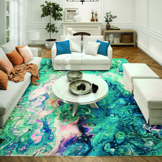 Dalyn Kikiamo KK4 Lagoon Area Rug Room Image Feature