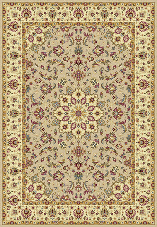 KAS Kingston 6413 Beige/Ivory Tabriz Machine Woven Area Rug