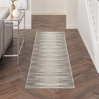 Nourison Key Largo KLG01 Lt Grey Area Rug Room Scene Feature